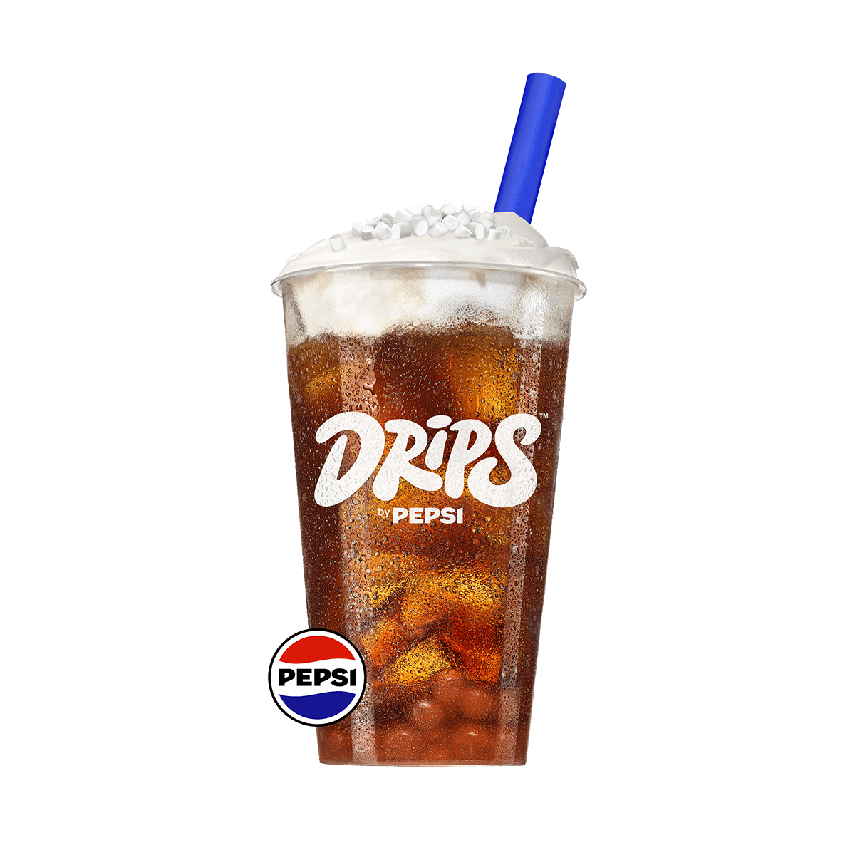 Pepsi Cherry Boba Burst presented in a glass