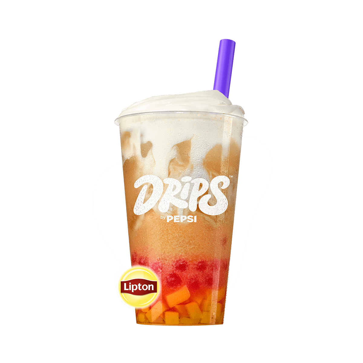 Lipton Mango Horchata presented in a glass