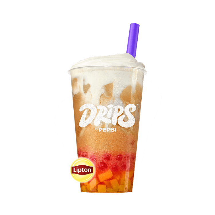 Lipton Mango Horchata presented in a glass