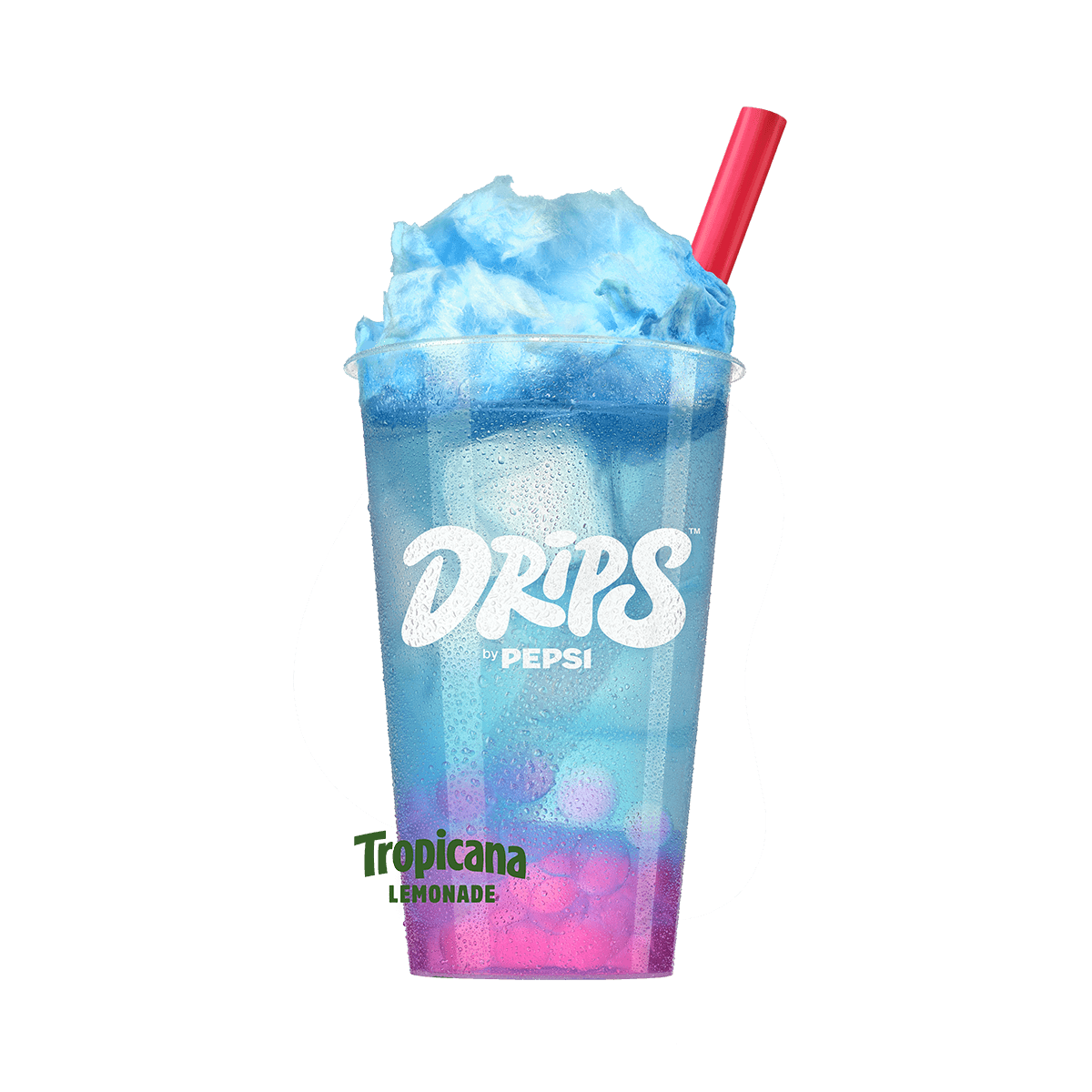 Tropicana Cotton Candy Lemonade presented in a glass